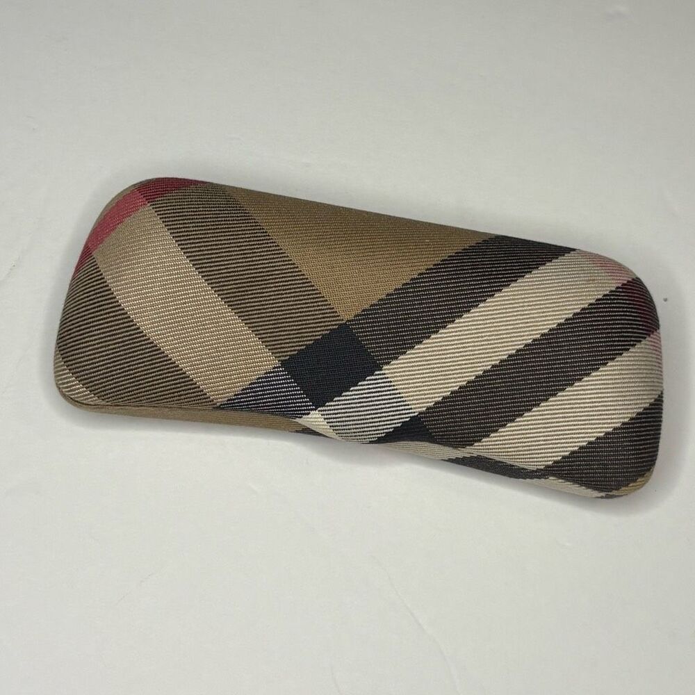 Burberry Classic Nova Check Plaid Hard Clamshell Sunglass Eyeglass Glasses Case